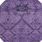 Homeroots 8' Eggplant Purple And Plum Round Floral Washable Indoor Outdoor Area Rug 588890 - alternate 2
