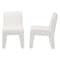 Baxton Studio Helios Boucle Dining Chair Set of 2 - Armless Upholstered Accent Chair, White, Minimalist Design 259-2PC-14192-ZORO - alternate 3