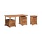 Homeroots 68" Brown Solid Wood Writing Desk and Bookshelf Set With Four Drawers 634357 - alternate 4