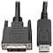 Tripp Lite DISPLAYPORT TO DVI-D CABLE ADAPTER, SINGLE-LINK ADAPTER WITH LATCHES M/M, 15 F P581-015 - alternate 1