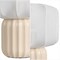 Jonathan Y Leola 10 in. Modern Contemporary Ceramic Fluted Mini w/Ribbed Cocoon Pumpkin Shade LED Table Lamp, Al JYL4202A - alternate 3