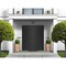 Vdomdoors Front Exterior Prehung Metal-Plastic Double Doors / MANUX 8111 Matte Black / Office Commercial and MANUX8111DEXD-BLK-LH-W72xH80 - alternate 2