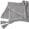 Homeroots 50" X 60" Gray Woven Cotton Throw Blanket with Tassels 516500 - alternate 3