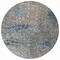 Homeroots 8' Silver Blue And Brown Round Abstract Washable Indoor Outdoor Area Rug 596832 - alternate 2