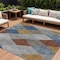 Homeroots 8' X 10' Gray Gold And Blue Argyle Washable Indoor Outdoor Area Rug 613696 - alternate 1
