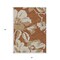 Homeroots 3' X 5' Terra Cotta And Beige Floral Washable Indoor Outdoor Area Rug 589584 - alternate 2