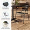 Flash Furniture Lila 31.5in Black Square Aluminum Indoor-Outdoor Table Set with 4 Black Slat Back Chairs TLH-ALUM-32SQ-017BK4-GG - alternate 2