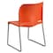 Flash Furniture Sled Stack Chair, Plastic, Full Back, OR RUT-238A-OR-GG - alternate 2