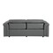 Homeroots 80" Dark Gray Top Grain Leather Reclining Metal USB Sofa 720383 - alternate 2