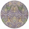 Homeroots 8' Purple Green And Brown Round Floral Washable Indoor Outdoor Area Rug 605297 - alternate 2