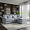 Homeroots 66" Blue Fabric Modular Sofa With Ottoman 568287 - alternate 2
