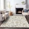 Homeroots 3' X 5' Ivory Brown And Green Floral Washable Indoor Outdoor Area Rug 597818 - alternate 2