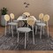 Leisuremod Euston Dining Chair with Velvet Seat and White Steel Frame in Grey ECW17GR - alternate 3