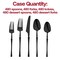 Smarty Had A Party Black Moderno Plastic Cutlery Set - Spoons, Forks, Knives, Mini Spoons, Mini Fork (480 Guests), 2400PK 9330-BSPCS-CASE - alternate 2