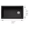 Blanco Inteos SILGRANIT 33in Single Bowl Reversible Undermount Workstation Kitchen Sink - Anthracite 443312 - alternate 3