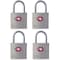 Master Lock 7/8 in. H X 7/16 in. W X 7/8 in. L Steel Key Luggage Lock, PK4 4683Q - alternate 1