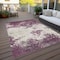 Homeroots 3' X 5' Eggplant Gray And Ivory Abstract Washable Indoor Outdoor Area Rug 599478 - alternate 2