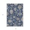 Homeroots 8' X 10' Navy Blue Beige And Gray Floral Washable Indoor Outdoor Area Rug 606167 - alternate 3