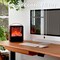 Edendirect 9.5 in. Freestanding Portable Space Heater Electric Fireplace in Brown, 3D Flame, Remote, 24H Timer ZR-TPL-E5-C - alternate 3