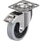 Blickle Swivel Plate Caster, Solid Rubbr, 5", Brake, Load Rating: 330 lb. LKX-POEV 125XKA-14-FI-SG - alternate 1