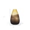 Homeroots 11" Beige And Brown Color Block Crystal Glass Bud Table Vase 397499 - alternate 2