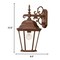 Homeroots Brown Domed Hanging Lantern Wall Light 398590 - alternate 3