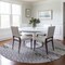 Homeroots 8' Lavender Gray And Ivory Round Floral Washable Indoor Outdoor Area Rug 617508 - alternate 2