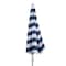 Picnic Time Family Of Brands 5.5 Ft. Portable Beach Umbrella, Blue & White Stripe 822-00-334-000-0 - alternate 2