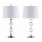 Jonathan Y Madison 27.5" Crystal LED Table Lamp, Clear/Chrome, 2PK JYL2037A-SET2 - alternate 2