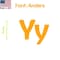 Aacc Self-Adhesive Vinyl Letter: y, Scale: 22 cm. Color: Orange Font: Anders by, 4PK AACC-Anders-ly-Orange-M22x4 - alternate 1