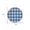 Homeroots 8' Navy Blue And Gray Round Plaid Washable Indoor Outdoor Area Rug 595411 - alternate 2