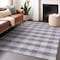 Homeroots 9' X 12' Lavender And Ivory Plaid Washable Indoor Outdoor Area Rug 595497 - alternate 3