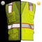 Dome75 Hi-Vis Safety Vest SM/MD Class ANSI/ISEA 107-2020 Class 2 , Zipper 6 Pockets, 2 Mic Tab DV2123 - alternate 3