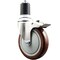 Service Caster 5 Inch 316SS Maroon Poly Swivel 1-7/8 Inch Expanding Stem Caster Lock Brake SCC SCC-SS316TTLEX20S514-PPUB-MRN-178 - alternate 1