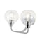 Jonathan Y Sandrine 17.5 in. 2-Light Iron/Seeded Glass Cottage Rustic LED Vanity Light, Chrome JYL7527B - alternate 2
