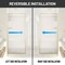 Anzzi Welle 74x34in Framed Fixed Shower Screen Door, Brushed Gold with 5/16in 8mm Tempered Fluted Glass SD-AZ22-01BG-FL - alternate 2