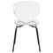 Leisuremod Modern Oyster Transparent Side Dining Side Chair with Black Base in Clear, 2PK OCB-17CL2 - alternate 3