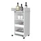 Homeroots White Rolling Bar Cart With Wine Storage 535106 - alternate 2