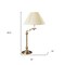 Homeroots 30" Bronze Metal Swing Arm Table Lamp With Off White Empire Shade 524750 - alternate 1