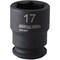 Channellock 3/8'' Drive 17 mm 6-Point Shallow Metric Impact Socket S1815800112020001 - alternate 1