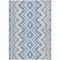 Homeroots 9' X 12' Navy Blue And Denim Blue Geometric Washable Indoor Outdoor Area Rug 581549 - alternate 2