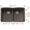Blanco Diamond Equal Double Low Divide, Volcano Gray 443106 - alternate 3