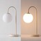 Jonathan Y Arco 18.3 in. Minimalist Mid-Century Arched Metal and Frosted Glass LED Table Lamp, Beige JYL6010C - alternate 3