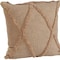 Homeroots Set of Two Tan Diamond Cotton Throw Pillow With Fringe, 2PK 554589 - alternate 1
