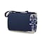 Picnic Time Family Of Brands Blanket Tote Outdoor Picnic Blanket, Blue Stripe Pattern with Navy Flap 820-00-107-000-0 - alternate 3