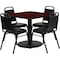 Flash Furniture Square Laminate Table, Laminate Top, Wood Grain RSRB1010-GG - alternate 1