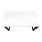 Homeroots Adjustable White and Black Wood and Metal Sled Computer Desk 490018 - alternate 1