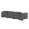 Homeroots 110" Dark Gray Top Grain Leather Reclining Metal USB Sofa 720302 - alternate 3