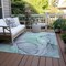 Homeroots 9' X 12' Blue and Gray Abstract Washable Non Skid Indoor Outdoor Area Rug 559359 - alternate 3