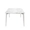Homeroots 90" White and Silver Marble and Metal Dining Table 534374 - alternate 2